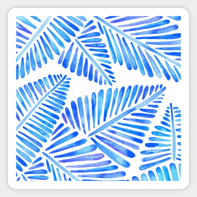 Blue Banana Leaves Sticker by CatCoq